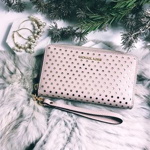Michael Kors Large Flat Phone Case Wristlet Wallet
